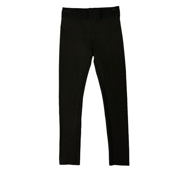BCBGMaxazria Ponte Leggings Womens XXS 2XS Black Mid Rise Pull On Double Waist - Picture 1 of 13